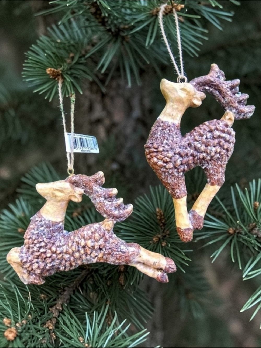 Large Deer Christmas Ornaments NWT #CHR3